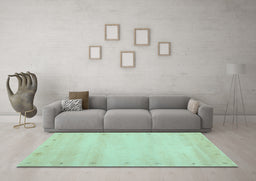 Machine Washable Abstract Light Blue Contemporary Rug in a Living Room, wshcon1799lblu