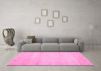 Machine Washable Abstract Pink Contemporary Rug, wshcon1799pnk