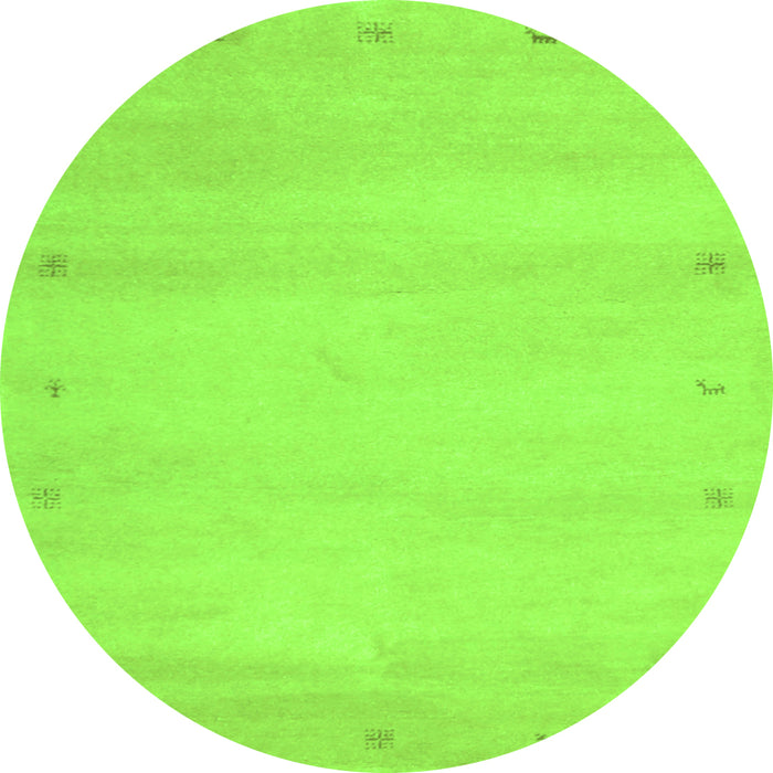 Square Abstract Green Contemporary Rug, con1799grn