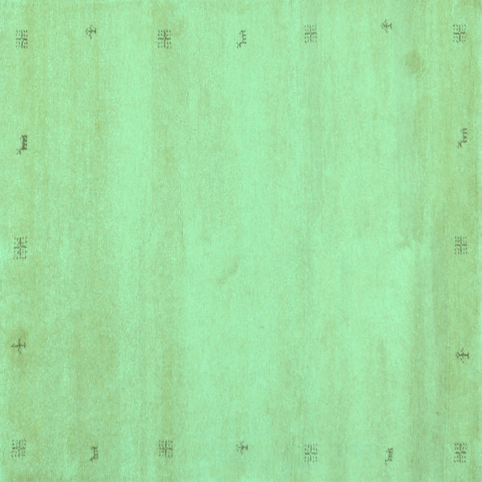 Square Machine Washable Abstract Turquoise Contemporary Area Rugs, wshcon1799turq