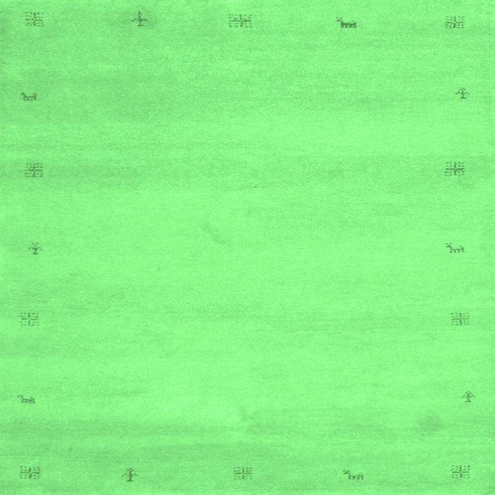 Square Abstract Emerald Green Contemporary Rug, con1799emgrn