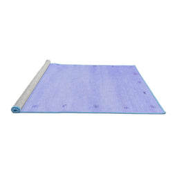 Sideview of Machine Washable Abstract Blue Contemporary Rug, wshcon1799blu