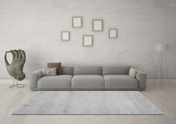 Machine Washable Abstract Gray Contemporary Rug in a Living Room,, wshcon1799gry