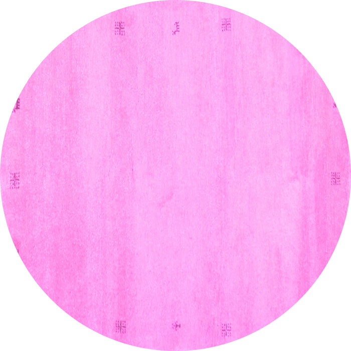 Round Machine Washable Abstract Purple Contemporary Area Rugs, wshcon1799pur