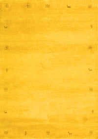 Abstract Yellow Contemporary Rug, con1799yw