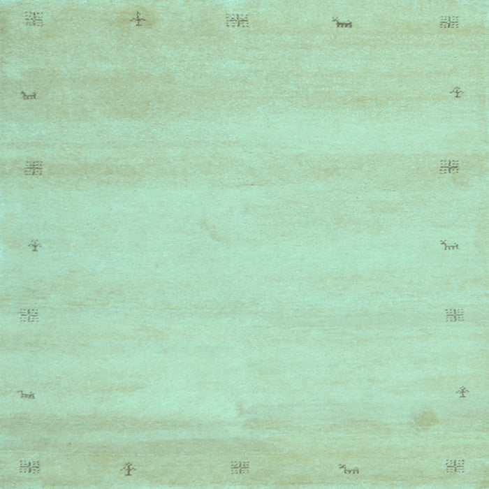 Square Abstract Light Blue Contemporary Rug, con1799lblu