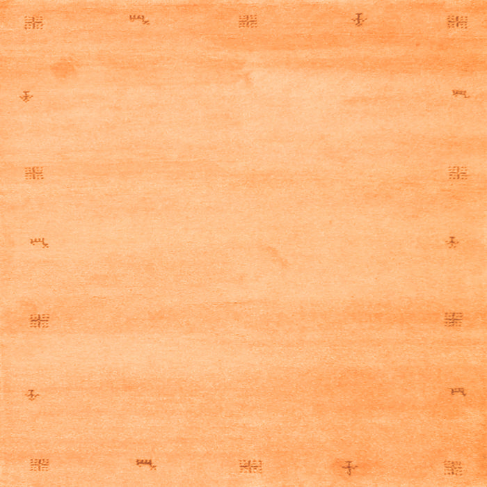 Round Machine Washable Abstract Orange Contemporary Area Rugs, wshcon1799org