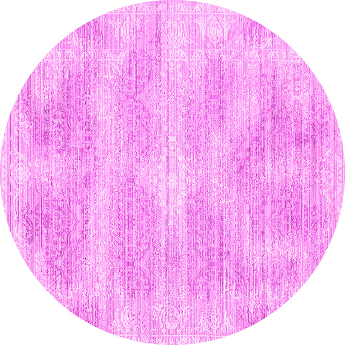 Round Abstract Pink Contemporary Rug, con179pnk