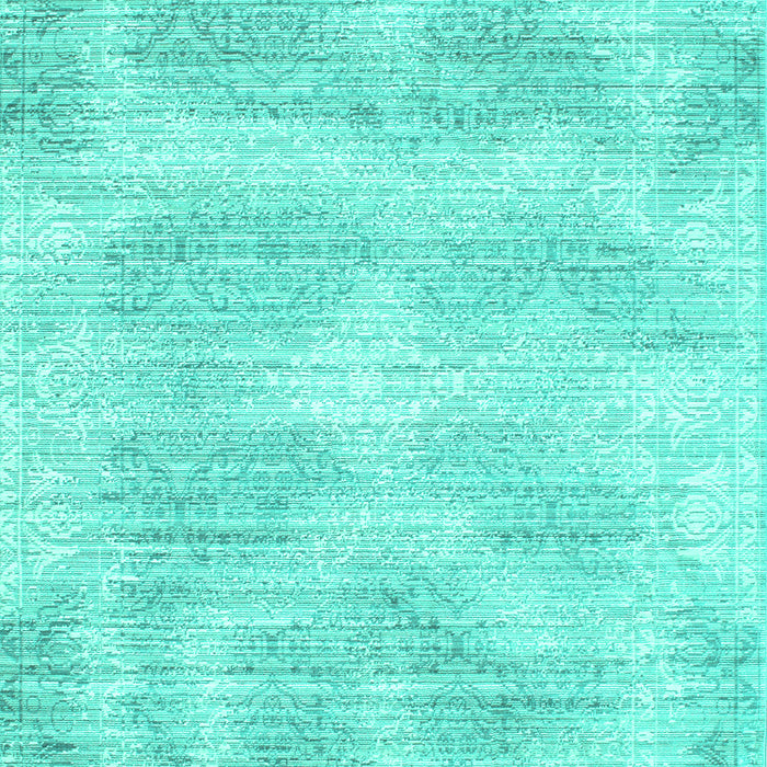 Machine Washable Abstract Turquoise Contemporary Area Rugs, wshcon179turq