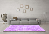 Machine Washable Abstract Purple Contemporary Rug, wshcon179pur