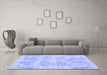 Machine Washable Abstract Blue Contemporary Rug in a Living Room, wshcon179blu