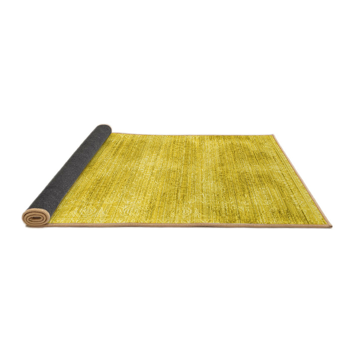 Sideview of Abstract Yellow Contemporary Rug, con179yw