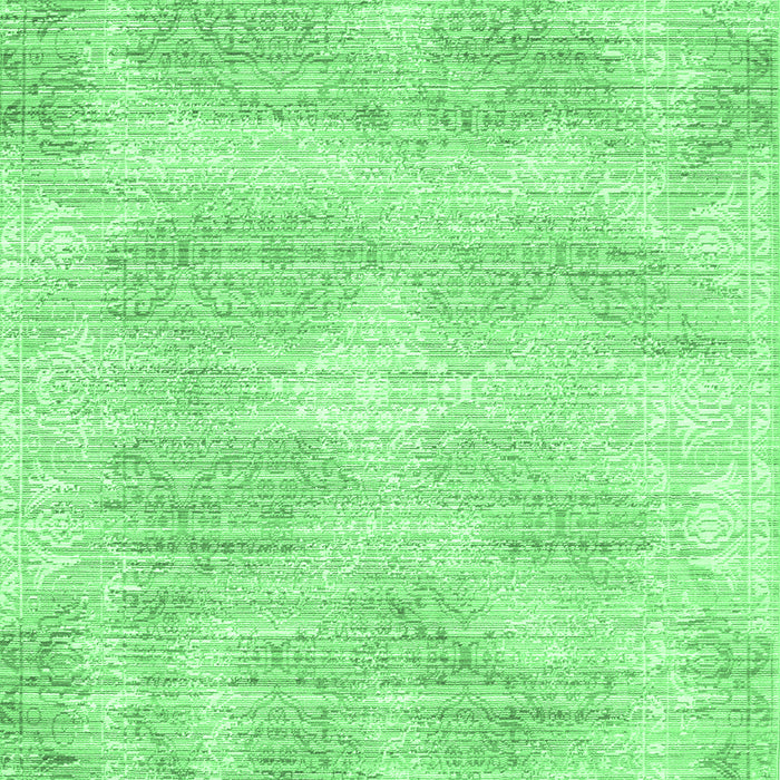 Machine Washable Abstract Emerald Green Contemporary Area Rugs, wshcon179emgrn