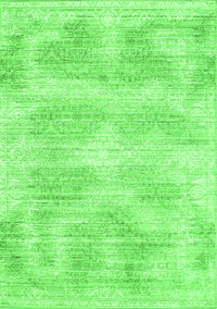 Abstract Green Contemporary Rug, con179grn