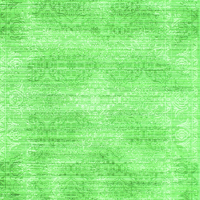 Serging Thickness of Machine Washable Abstract Green Contemporary Area Rugs, wshcon179grn