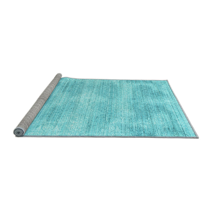 Sideview of Machine Washable Abstract Light Blue Contemporary Rug, wshcon179lblu