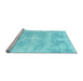 Sideview of Machine Washable Abstract Light Blue Contemporary Rug, wshcon179lblu