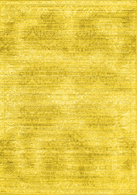 Abstract Yellow Contemporary Rug, con179yw