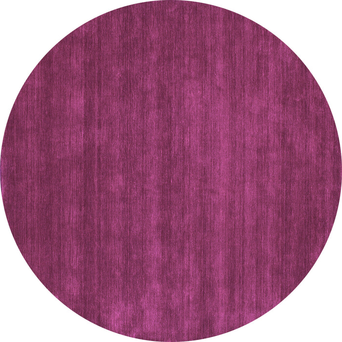 Round Abstract Purple Contemporary Rug, con17pur