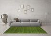 Machine Washable Abstract Green Contemporary Area Rugs in a Living Room,, wshcon17grn