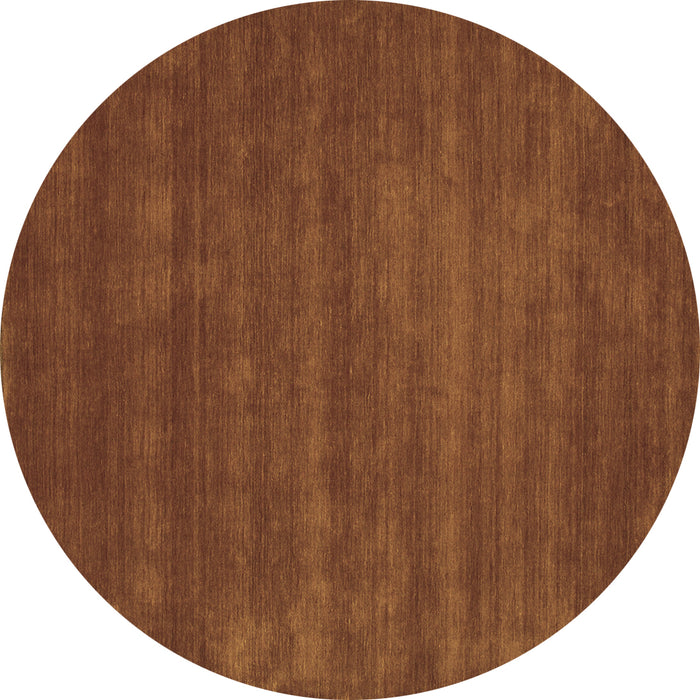Round Abstract Brown Contemporary Rug, con17brn