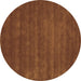 Round Abstract Brown Contemporary Rug, con17brn