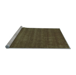 Sideview of Machine Washable Abstract Light Blue Contemporary Rug, wshcon17lblu