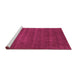 Sideview of Machine Washable Abstract Pink Contemporary Rug, wshcon17pnk