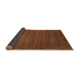 Sideview of Abstract Brown Contemporary Rug, con17brn