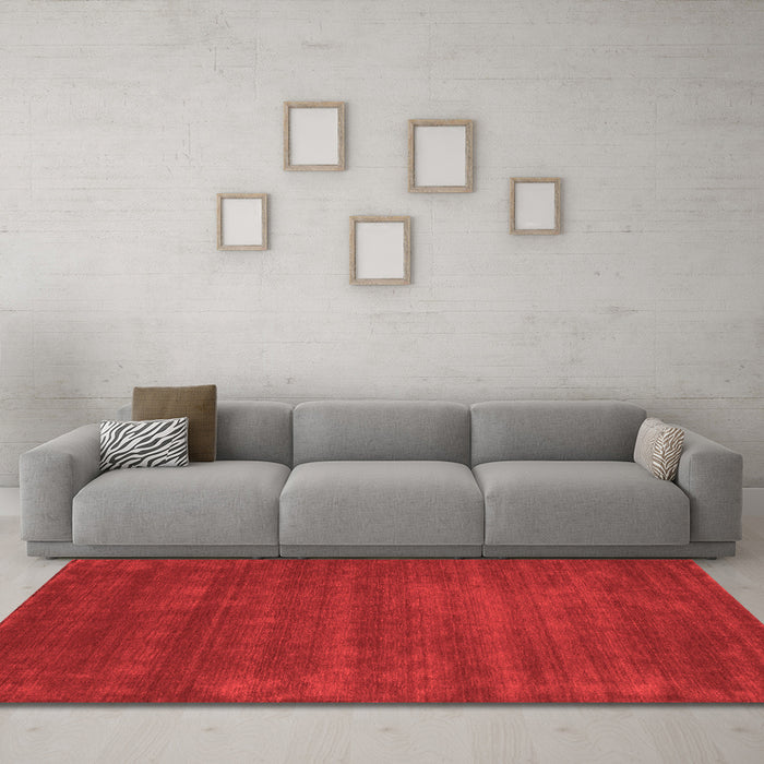 Contemporary Red Washable Rugs