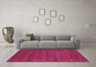 Machine Washable Abstract Pink Contemporary Rug in a Living Room, wshcon17pnk