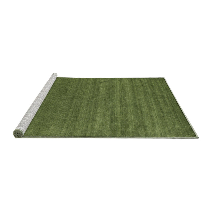 Serging Thickness of Machine Washable Contemporary Seaweed Green Rug, wshcon18