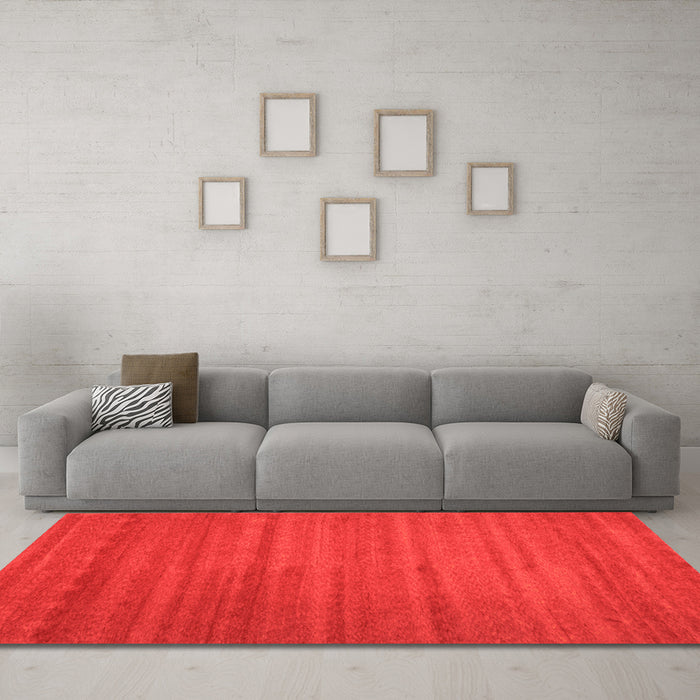 Machine Washable Abstract Orange Contemporary Area Rugs in a Living Room, wshcon1800org