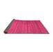 Sideview of Abstract Purple Contemporary Rug, con1800pur