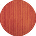 Round Abstract Brown Contemporary Rug, con1800brn