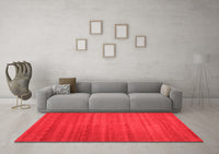 Machine Washable Abstract Red Contemporary Rug, wshcon1800red