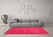 Machine Washable Abstract Pink Contemporary Rug in a Living Room, wshcon1800pnk