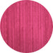 Round Abstract Purple Contemporary Rug, con1800pur