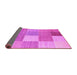 Sideview of Checkered Pink Modern Rug, con1801pnk