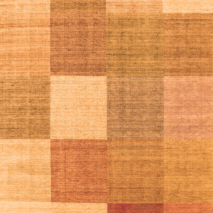 Checkered Orange Modern Rug, con1801org