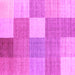 Square Checkered Pink Modern Rug, con1801pnk