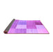 Sideview of Checkered Purple Modern Rug, con1801pur