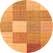 Square Checkered Orange Modern Rug, con1801org