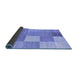 Sideview of Checkered Blue Modern Rug, con1801blu