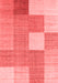 Checkered Red Modern Area Rugs