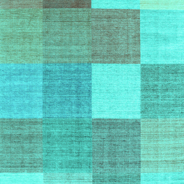 Checkered Turquoise Modern Rug, con1801turq