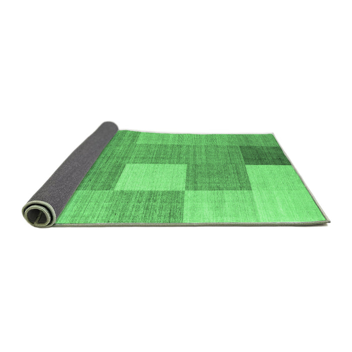 Sideview of Checkered Emerald Green Modern Rug, con1801emgrn