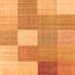 Serging Thickness of Checkered Orange Modern Rug, con1801org