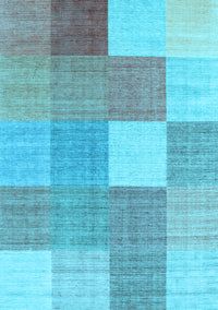 Checkered Light Blue Modern Rug, con1801lblu