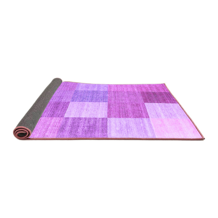 Sideview of Checkered Purple Modern Rug, con1802pur